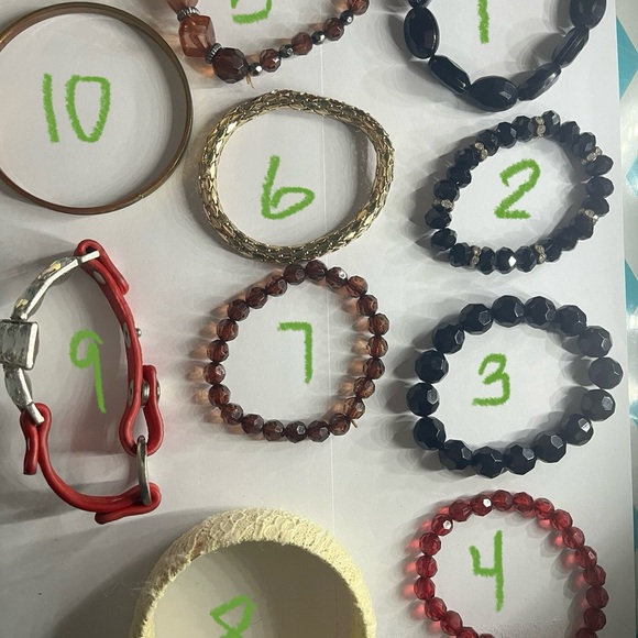 Assorted Beaded and Metal Bracelets - Picture 1 of 2